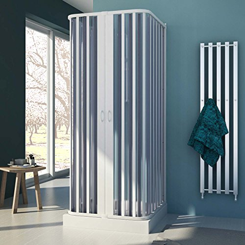 Forte 3-seitige Duschkabine in PVC 80x100x80 cm H185 mod. Nova