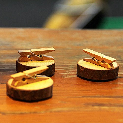50 Pezzi Calamita Magnete Mollette Legno Ceppi Natura Bomboniera
