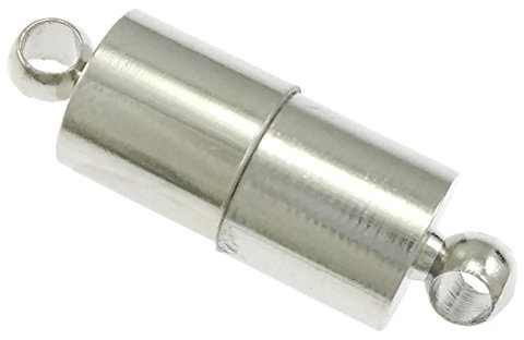 Perlin 4 magnet lås förbindelse mässing 20 mm tub silver magnetlås smyckeslås kedja lås M382