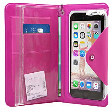 SBS Custodia Impermeabile a Libro per Smartphone Fino a 5 Pollici, con vani Porta Oggetti e Laccio da Collo