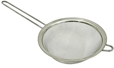 Fackelmann 684090 Passoire tamis en inox, passoire, tamis pour coulis, tamis, passoire grillagée, Acier inoxydable, Argent, 19 x 40 cm