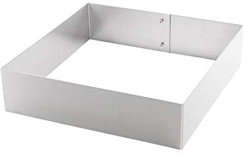Beetumrandung Edelstahl 900x900mm Beeteinfassung Rasenkante Garten Mähkante Einfassung quadratisch eckig Umrandung Gartenbeet