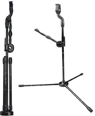 MILAEM Bogenschießen Falten Bogenständer Aluminium Recurve Bogen Longbow Bogen ständer Halter Ziele schießen Jagd im Freien (Schwarz)