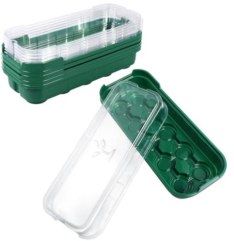 UPKOCH 5 Pezzi Serra da Interni, con Coperchio, Mini Serra, vasi per Piante, Piccoli 25 x 10 x 9 cm, Serra per la Coltivazione di finestre