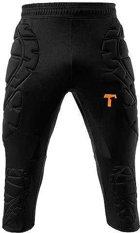 T1TAN Pantalon 3/4 - pour Les Gardiens -Pantalon d'entraînement avec des Protections légères au Niveau des Hanches et des Genoux et Une Zone de Genoux étendue à l'avant Font - Taille M