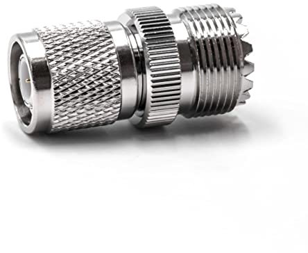 vhbw TNC Adapter (m) auf UHF PL-259 Buchse für Verschiedene Hochfrequenztechnik-Geräte - HF-Koaxialadapter