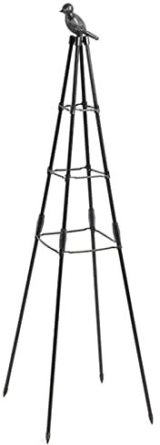 Bexdug Spalier für Kletterpflanzen im Freien - Garten-Obelisk-Spalier für Kletterpflanzen im Topf | Kletterpflanzengitter aus Metall mit Vogelskulptur für Topfpflanzen, Pflanzenstütze für Gemüse
