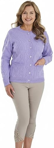 Fashion Friendly Ladies Cardigan Lilac Small (10/12)