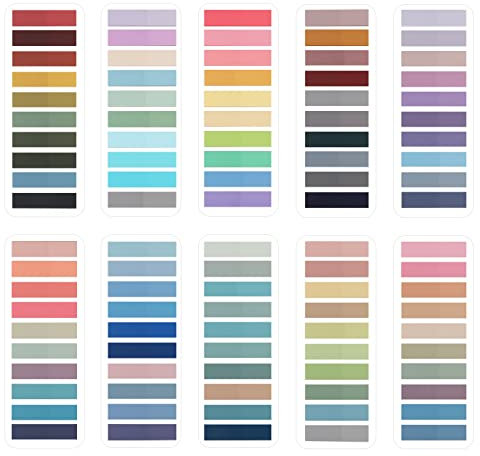 2000 Stück Haftstreifen, 10 Stile Haftmarker Index Tabs Klebezettel Klein Haftnotizen Selbstklebend für Büro Schule Seitenmarkierung Klebemarkierung (Mehrfarbig)