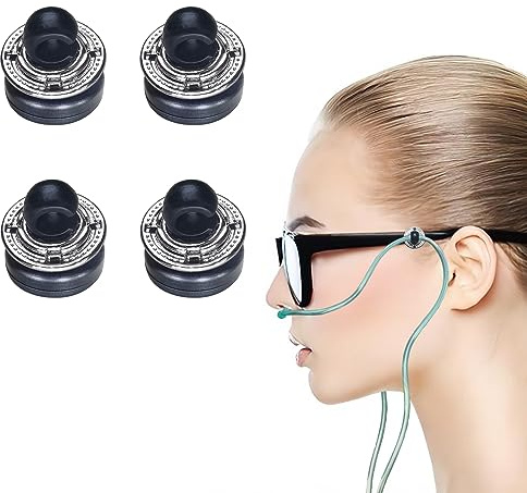 Oxygen Tube Holder for Glasses-Oxygen Nasal Cannula Clips for Ear Protection-Nasal Oxygen Cannula Ear Savers Effectively Avoid Ear Pain (Black)