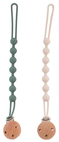 ADEGO – Lot de 2 attaches-tétines en silicone sans BPA – Clip de sécurité pour bébé, garçon et fille – Facile à nettoyer – Attache sucette durable et pratique