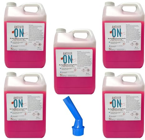 25L (5 x 5 Liter) Premium Scheibenfrostschutz -60°C (R) Halloween Ausgiesser inklusive Wischwasser Fertigmix Auto Scheibenwaschanlage