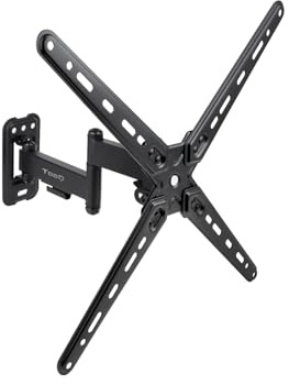 TOOQ LP1356TN-B - Soporte de Pared, Inclinable y Giratorio para Pantallas 13-55, Rotatorio, hasta 25 kg de Peso, Compatible con Pantallas Curvas, Color Negro