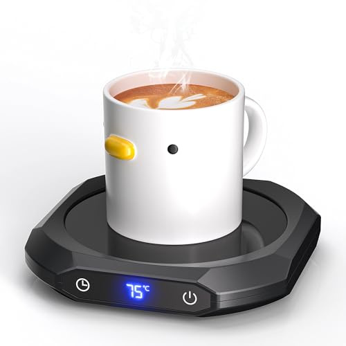 Fathers Day Coffee Mug Warmer, 1-12H Timer Mug Warmer for Desk with Temperature Display, 3 Temp Settings Smart Candle Warmer Electric Heated Pad for Tea, Food, Milk and Coco, Office Gadgets
