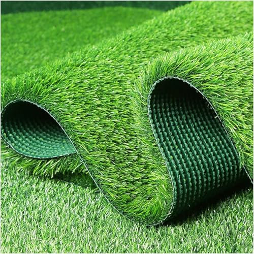 Tappeto erboso artificiale spesso 2 cm, per interni ed esterni, giardino, prato, patio, erba sintetica per terrazze paesaggistiche, 50 x 200 cm
