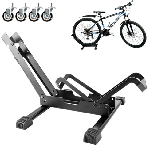 GBACHOOSE Fahrradständer Boden, Fahrradständer Rennrad Faltbar, Rennrad Ständer Fahrradständer E-Bike MTB für Haus, Garage, Fahrradgeschäft