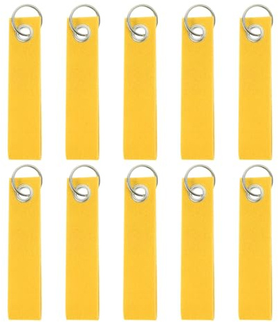 QUARKZMAN Filz Schlüsselanhänger mit Edelstahl Ring, Schlüsselanhänger | Rohlinge Bunt Beschriftbare Filzanhänger für DIY Taschen Dekoration