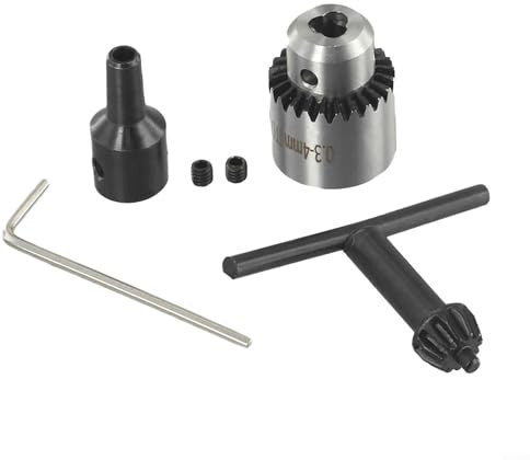 JT0 - Mini portabrocas con accesorios incluyendo llave y llave, perfecto para proyectos de bricolaje (juego de portabrocas de 5 mm)