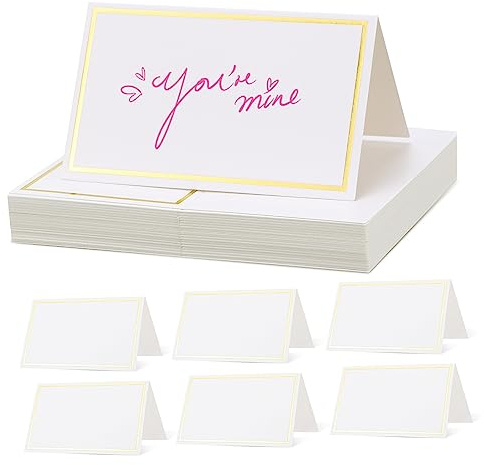 DOITOOL Tarjetas de Lugar en white para Mesa 40piezas Papel white