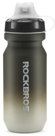 ROCKBROS Cykelvattenflaska 600ML 750ML, Antiskid Vattenflaska med Stor Öppning, Vattenflaska för Sport Cykel Gym Löpning