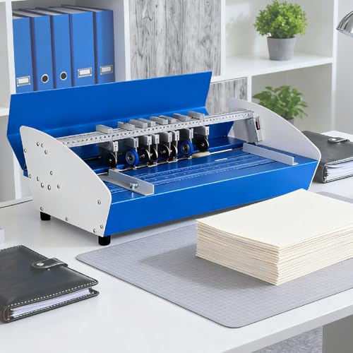 Machine à Rainurer Électrique avec Rainurage 2X, Rainureuse-Perforatrice-Plieuse à Papier pour Cartes de Vœux Invitations Billets 520mm