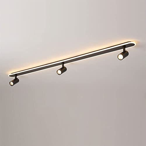 WQHPLMD Kit Spotlight LED Fixatura Tracchia Attivabile 3 Way Nero per Stanze Corridoio Piazzale Accento Elegante Lampada da Soffitto per Cuisine Soggiorno