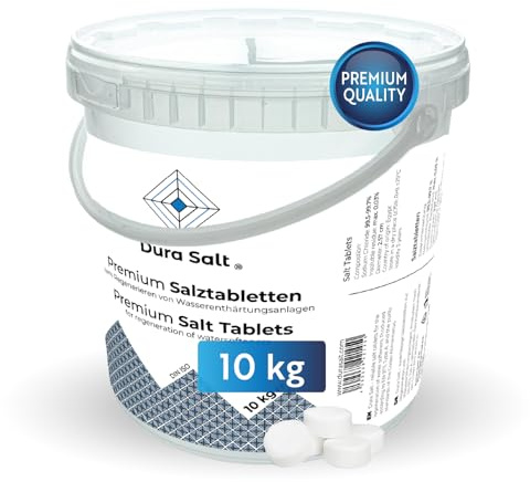 Dura Salt Salztabletten für Wasserenthärtungsanlagen - 10 kg Regeneriersalz - Premium Siedesalz nach DIN 973 Typ A (10 Kg)