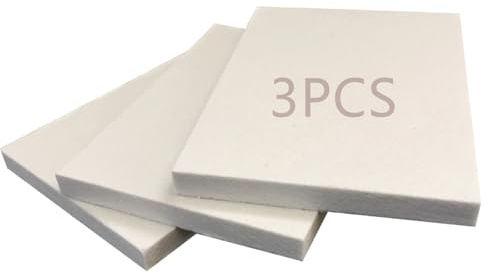 3 pannelli isolanti in fibra di ceramica, 2300 F, pannelli isolanti termici per camino, forno, forno (300 x 300 x 20 mm)