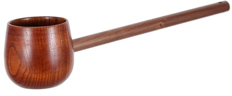 LALAFINA Cucharón Grande de Madera de Ácido, Mango Largo para Cocina y Jardín, Utensilio para Servir Agua, Vino y Líquidos, Uso Versátil en Hogar, Riego y Té, Diseño Artesanal Resistente