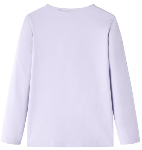 Generico Maglietta da Bambina Maniche Lunghe Lilla Chiaro 140,Top per Bambini