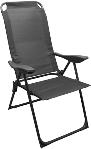 Spetebo Metall Garten Klappstuhl grau