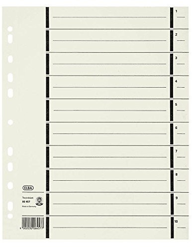 Oxford Trennblätter A4 aus Karton mit Perforation, chamois, 100 Stück