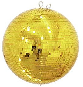 Eurolite Spiegelkugel 40cm gold | Sicherheits-Spiegelkugel mit goldenen Facetten | Lückenlose Verklebung der Echtglasfacetten
