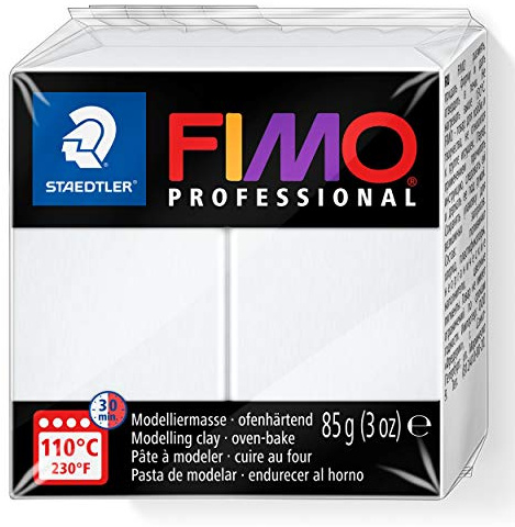 STAEDTLER Fimo Professional 8004 - Masilla para modelar (1, color blanco)