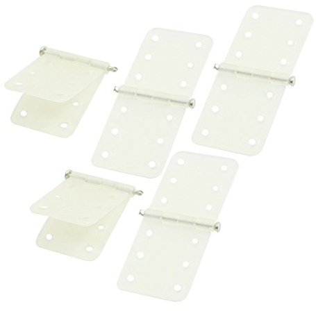 sourcingmap 5 pcs pliant en nylon Blanc Épinglé Charnières pièces 11 x 28 mm pour RC Avion