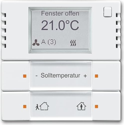 Busch-Jaeger Bedienelement 2/4-fach 6128/28-84 m.RTR,studioweiß Busch-Installationsbus KNX Bussystem-Raumtemperaturregler 4011395213735
