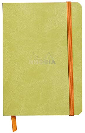 Rhodia 117306C Notizheft (mit weichem Umschlag, liniert, 72 Blatt, DIN A6, 10,5 x 14,8 cm) 1 Stück anisgrün