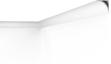 Corniche de Plafond NE2 PURE NOMASTYL - Moulure Décorative Blanche en Polystyrène - 20x35x2000mm - Baguette de Finition Murale Design Moderne - NOËL & MARQUET