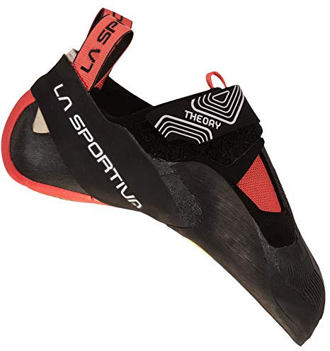 LA SPORTIVA W Theory Rot - Sensibler dynamischer Damen Kletterschuh, Größe EU 38.5 - Farbe Black - Hibiscus
