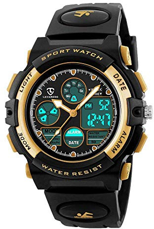 aswan watch Montre Digitale Enfant avec Chronomètre, Eclairage, Alarme, Calendrier-Montres Sport pour Fille Garcon avec Bracelet en Silicone
