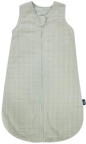 Kinderhaus Blaubär Alvi Babyschlafsack & Windel Blaubaer | Sommerschlafsack atmungsaktiv | Leichter Kinderschlafsack 100% Baumwolle waschbar | Baby Schlafsack ärmellos | Babyschlafsack Neugeborene