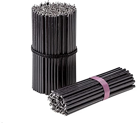 Danilovo Ritual Bienenwachs Kerzen (Schwarze) - Kloster Orthodoxe Kerzen für Gebet, Tischdeko - Ungiftig, Ruß - Tropffrei, Lang, Nachhaltige Produkte, N140, Höhe 16 cm, Ø 5 mm (700 Stück)