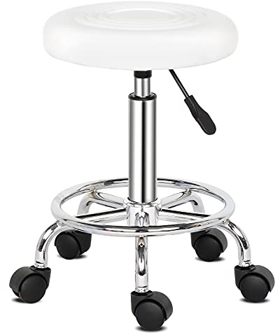 Alightup Profi Rollhocker 360° drehbar höhenverstellbar | Vielseitig nutzbar Büro Küche Salon Klinik Klavier