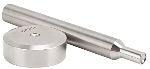 Punzone per rivetti da 6 mm, fissaggio piatto da 6 mm Strumento di fissaggio per rivetti da 6 mm per installazione di bottoni artigianali in pelle fai da te per hobbisti professionisti