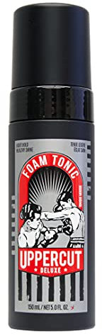 Uppercut Deluxe Schiuma Tonica, Schiuma per Capelli a Fissaggio Leggero e Lucentezza Leggera, Utilizzabile come Prodotto per lo Styling o Protezione dal Calore, Adatto a Tutti i Tipi di Capelli 150g