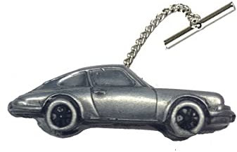 Krawattennadel mit Kette, Motiv Deutscher Sportwagen, 911 ref186, Zinn