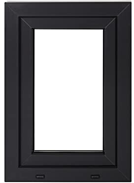 Framex Fenster Weiß/Anthrazit - Alle Größen Kellerfenster BxH 750 x 950 mm - Garagenfenster/Gartenhaus Fenster PVC BxH 75 x 95 cm 3-fach Verglasung-Din Rechts-Dreh Kipp Kunststofffenster-B2B