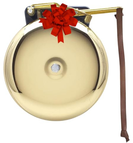 Bevin Bells Brass Trip Gong | Traditional Prize Fighter 10 Boxing Bell | Loud & Made of Steel & Brass | Boxing Training and Warning Device in One | Man Cave/Bar Accessory | Made in USA