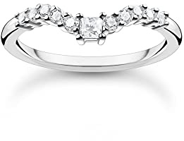 THOMAS SABO Ring mit weißen Steinen silber 925 Sterlingsilber