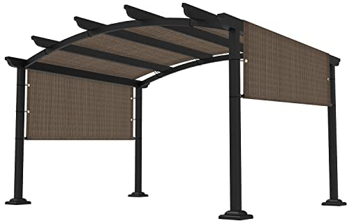 FLORALEAF Pergola-Schattenabdeckung, universal, Ersatzdach für Außenbereich, Terrasse, Veranda, Hinterhof, Pavillon mit Ösen, beschwerte Stangen, 2,4 x 40,6 cm